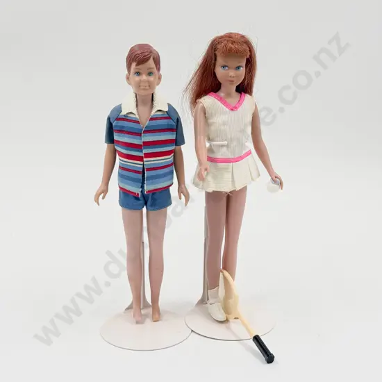 C1963 Skipper and C1965 Ricky in Tennis Outfit and Original Outfit