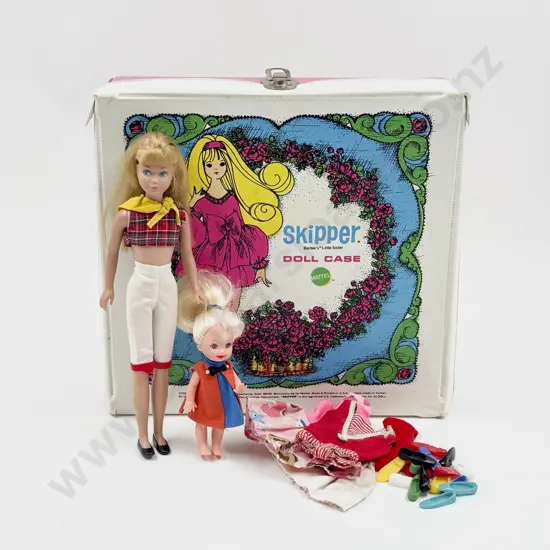 C1969 Skipper Doll Case with Skipper Doll Kelly and Small Qty Clothes