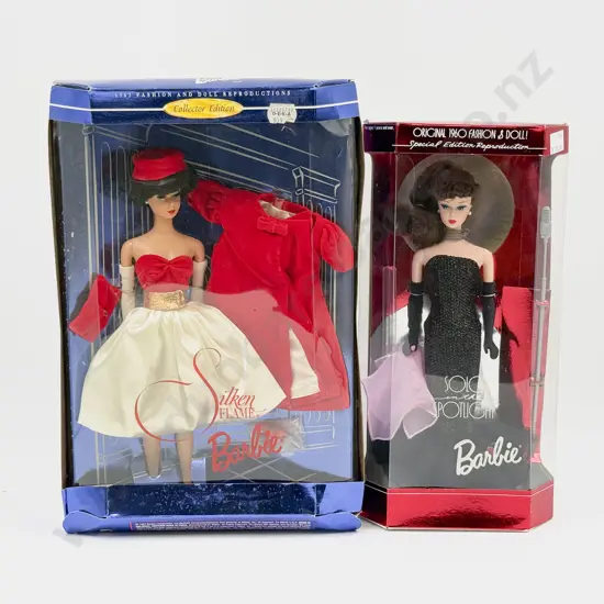 C1995 Special Ed Solo in the Spotlight Barbie MIB and C1997 1962 Silken Flame Barbie