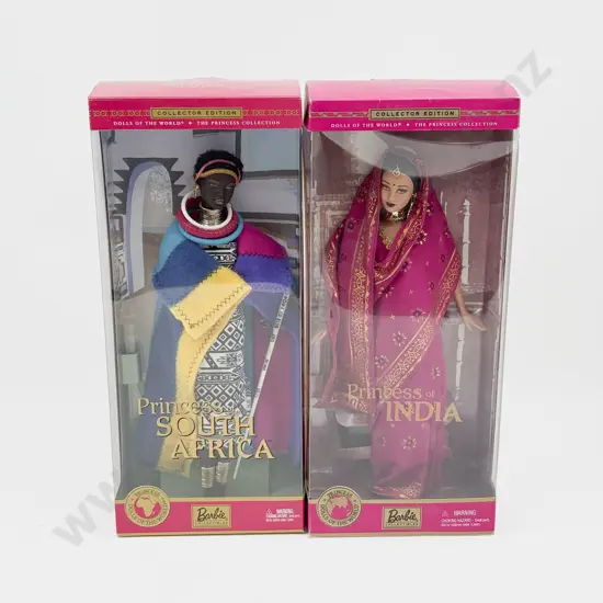 C2000 Barbie Princess of India and C2002 Princess of South Africa Dolls of the World Edition MIB