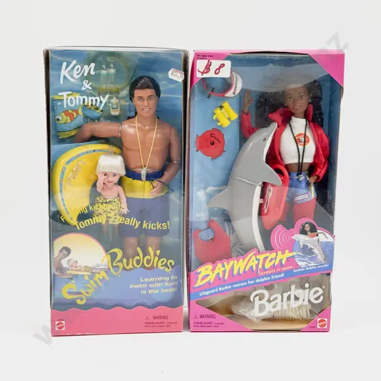 C1999 Swim Buddies Ken & Tommy and C1994 Baywatch Barbie
