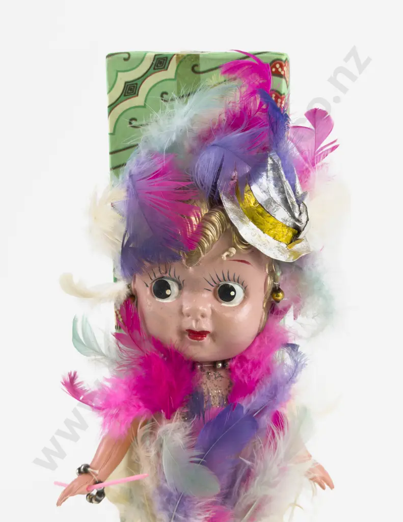 Original Boxed Japanese Celluloid Fairground Dollie Image 1++