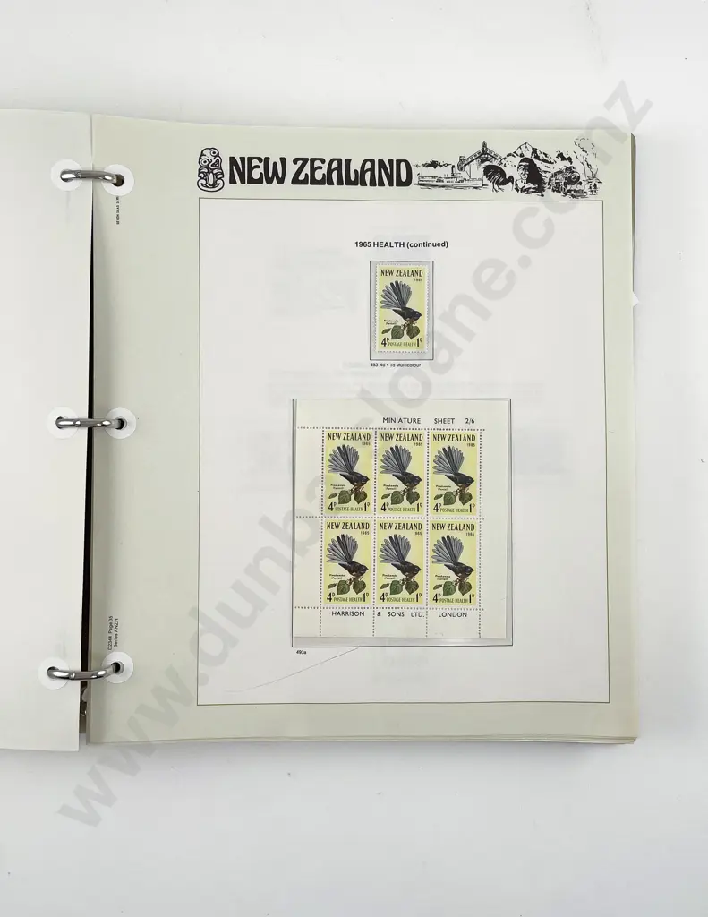 NZ Illustrated Loose Leaf Albums C1953 - 80 with some mini sheets Image 1++
