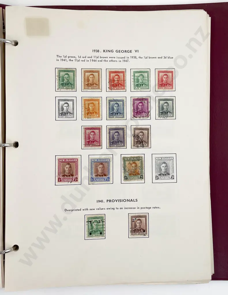 NZ Two Illustrated Loose Leaf Albums C1950 - 80 and some early Image 1++