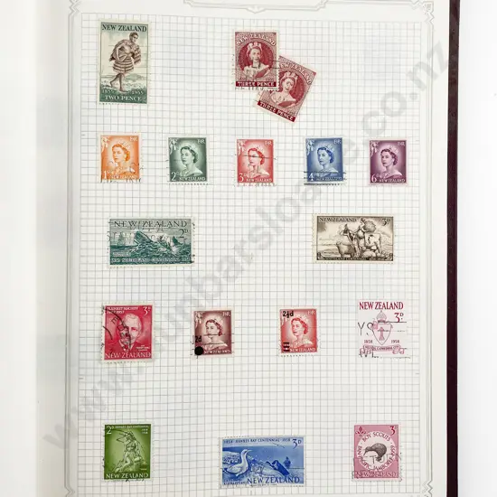 NZ Album with Some Pictorials Health and Stock Book Album mint and used