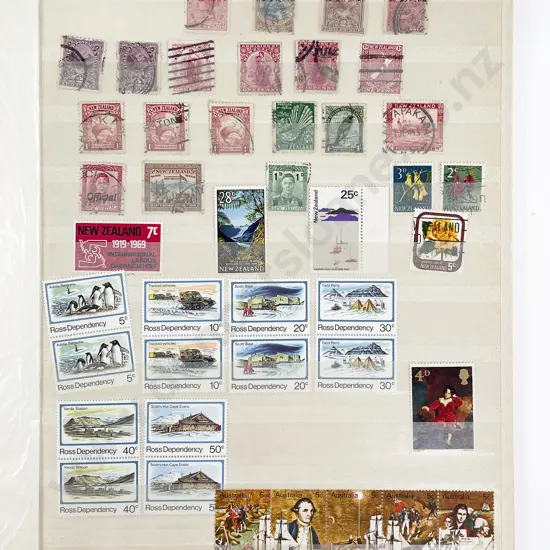 NZ Three Stock Book Albums Stamps Pre-Decimal and Decimal mainly individual stamps