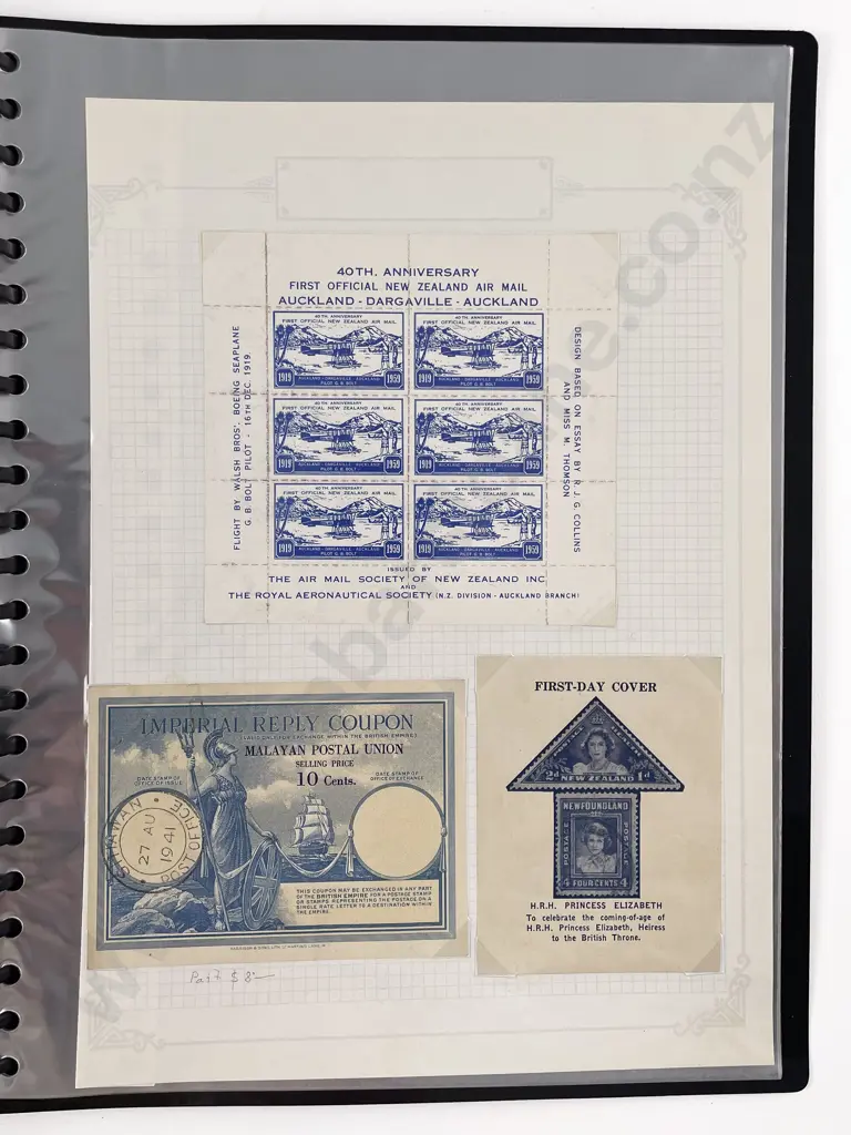 NZ Album Mixed Stamp Exhibition Mini Sheets with Airmail and Various Image 1++