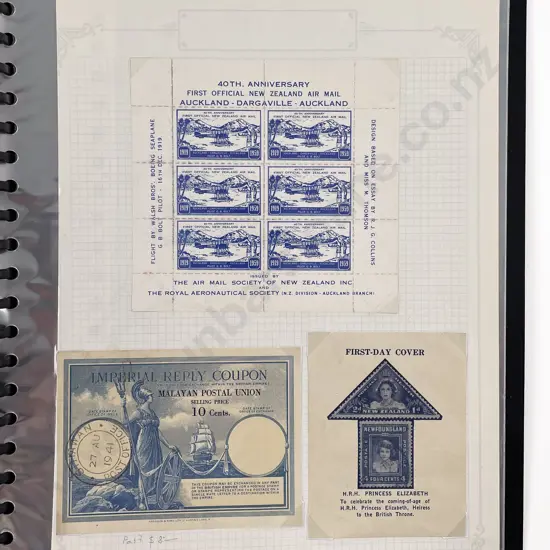 NZ Album Mixed Stamp Exhibition Mini Sheets with Airmail and Various