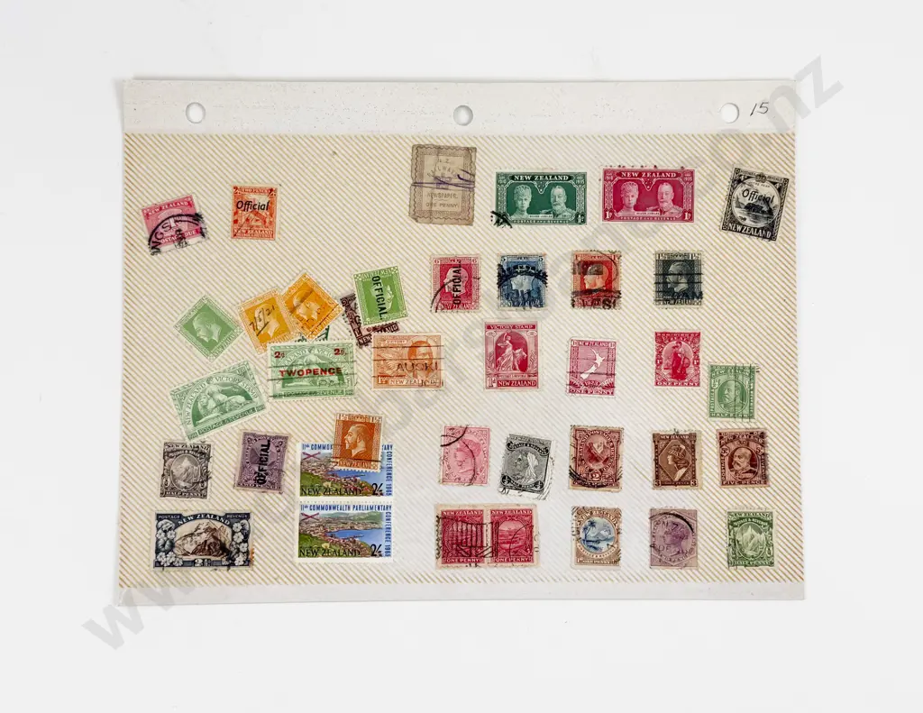 NZ Mixed Lot Loose Album and Stock Book Pages Pre- Decimal and Decimal with multiples Image 1++