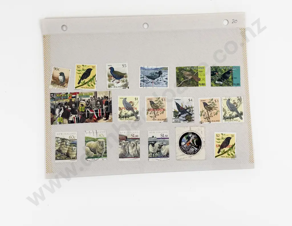 NZ Mixed Lot Loose Album and Stock Book Pages Pre- Decimal and Decimal with multiples Image 1++