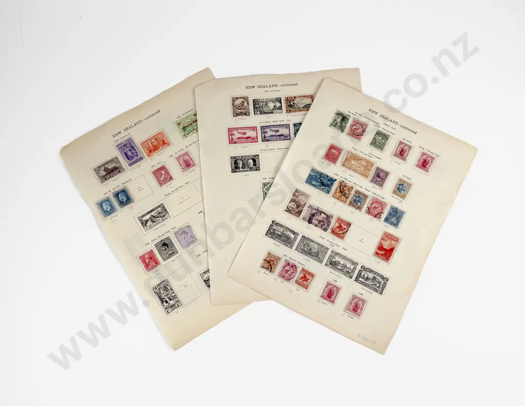 NZ Album Pages of Stamps 1900 - 1936 Image 1++