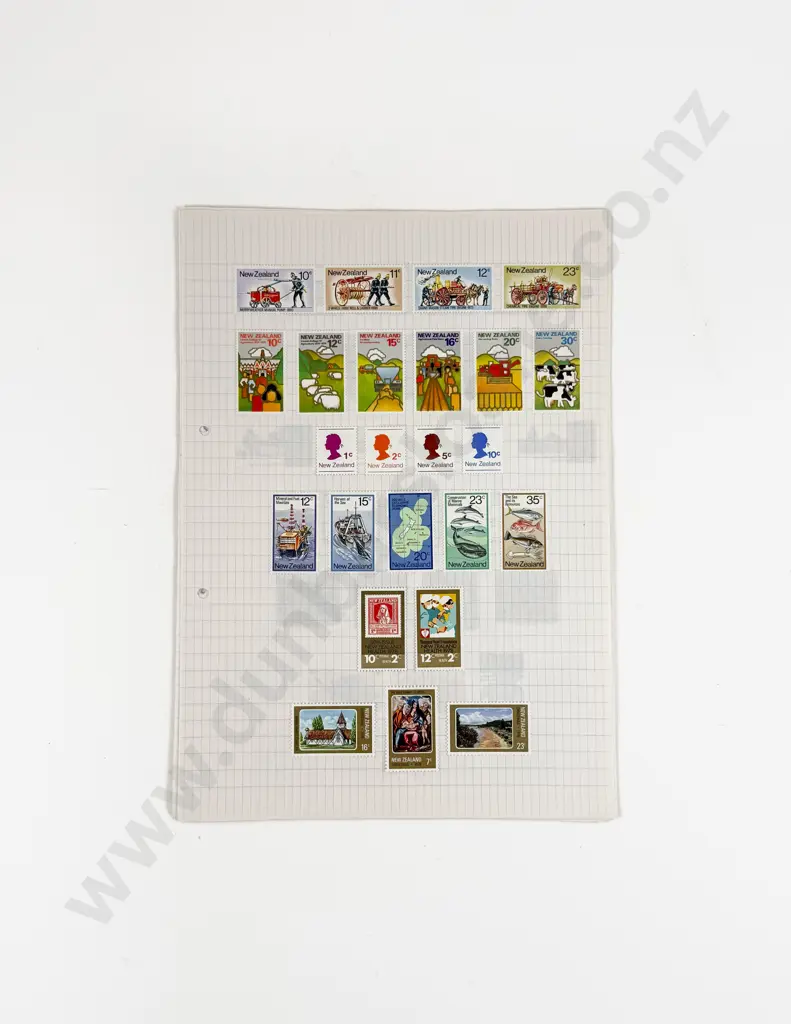 NZ Loose Album Pages Mainly Un-Used Decimal with Some Stock Pages Image 1++