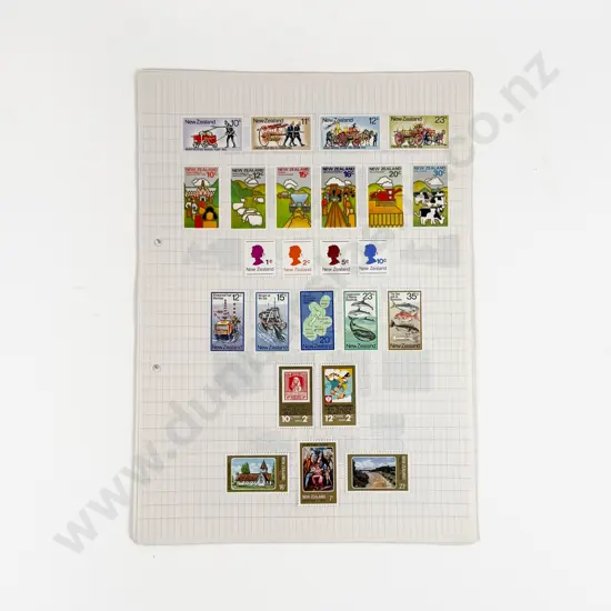 NZ Loose Album Pages Mainly Un-Used Decimal with Some Stock Pages