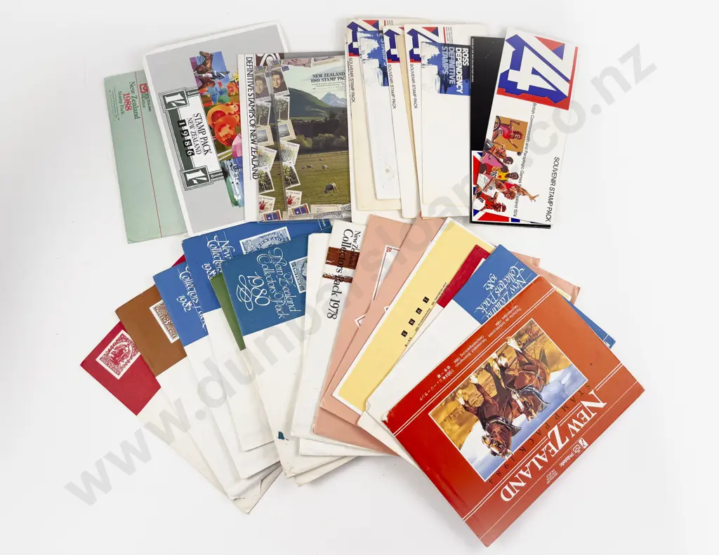 Collection NZ Stamp Packs Mainly 1970 - 1980 Image 1++