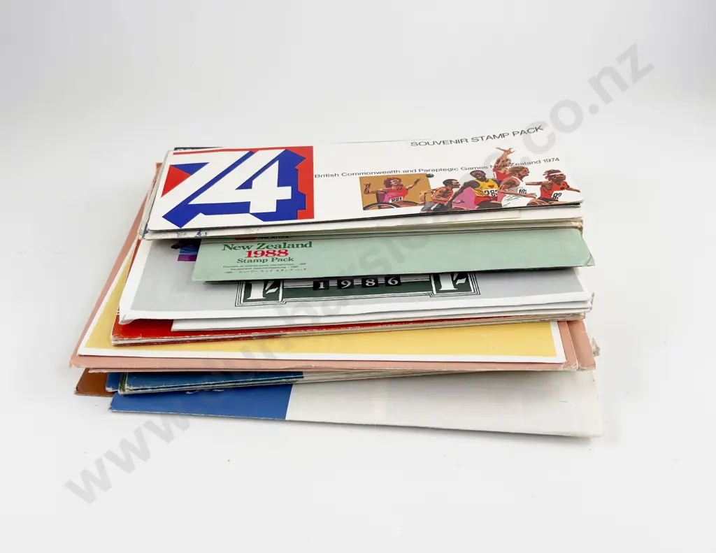 Collection NZ Stamp Packs Mainly 1970 - 1980 Image 1++
