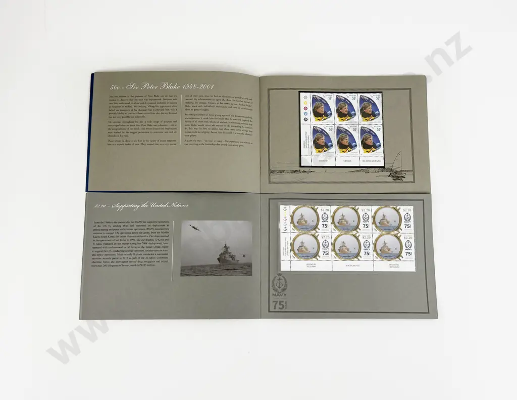 NZ Limited Edition 75th Navy 2016 and Sir Peter Blake 2009 Stamp Issues both 938/2000 Image 1++