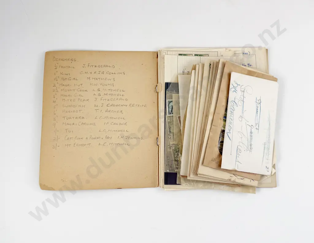 NZ C1950 Exercise School Book Pictorial Stamps Explained Image 1++
