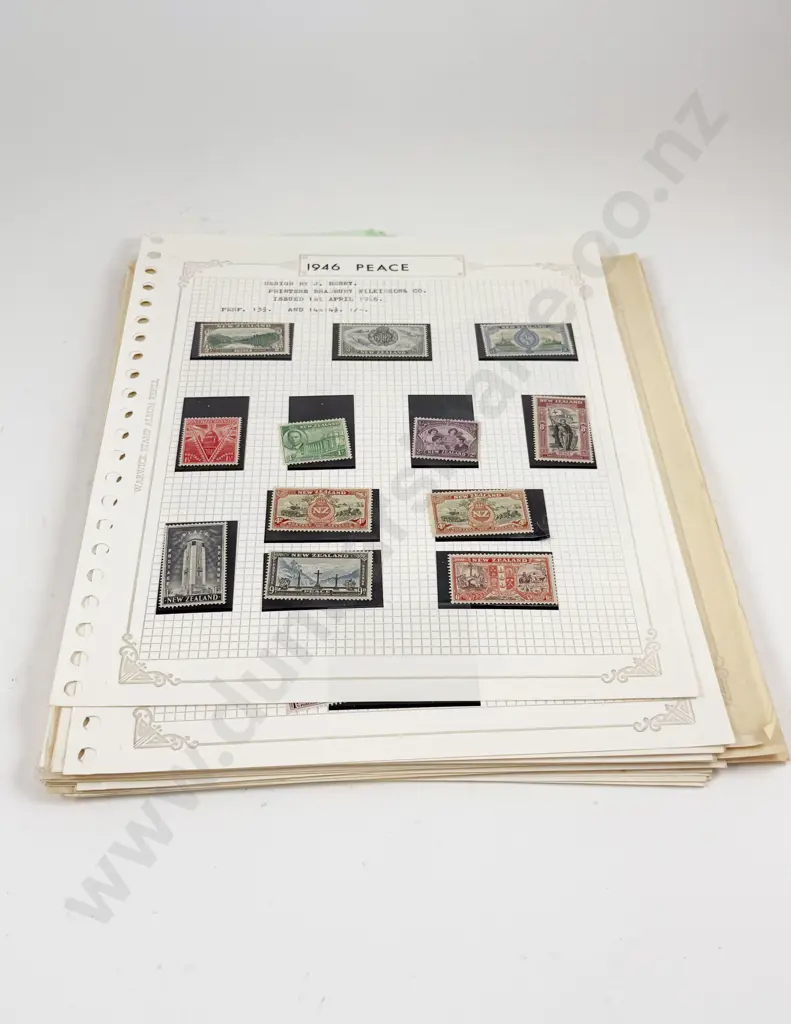 NZ Un-used Small Blocks C1950 - 1976 with 1946 Peace Set Singles Image 1++