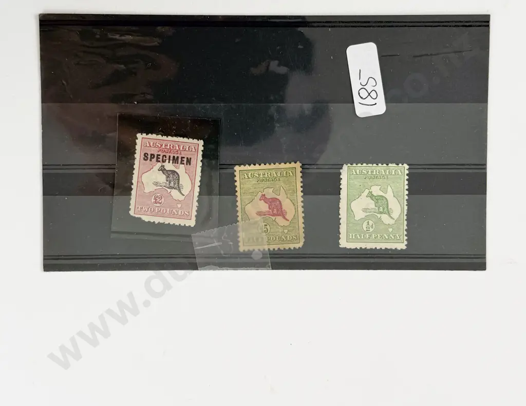Australia £2 Specimen Kangaroo Map with £5 and Half Penny all un-used Image 1++