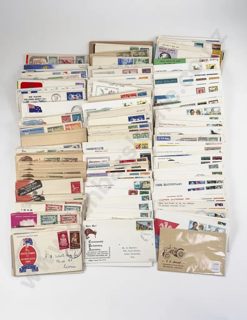 NZ Shoe Carton Qty Early Pre-Decimal and Decimal FDC's Image 1++