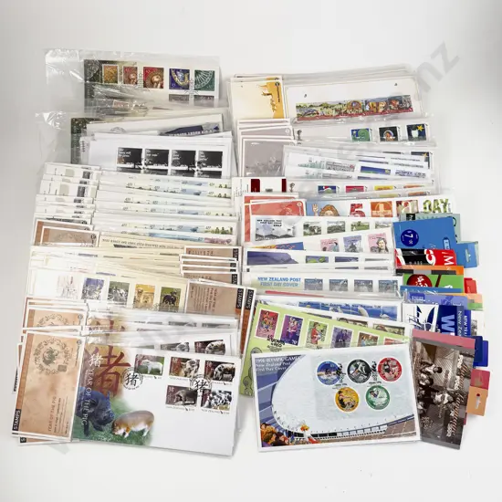 NZ Shoe Carton Qty Mainly Decimal FDC's still in cellophane packets