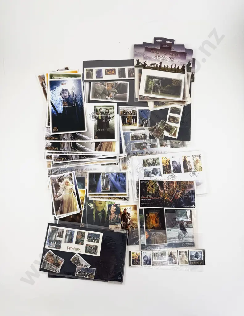 NZ Collection Lord of the Rings FDC's Miniature Sheets and Assorted Image 1++