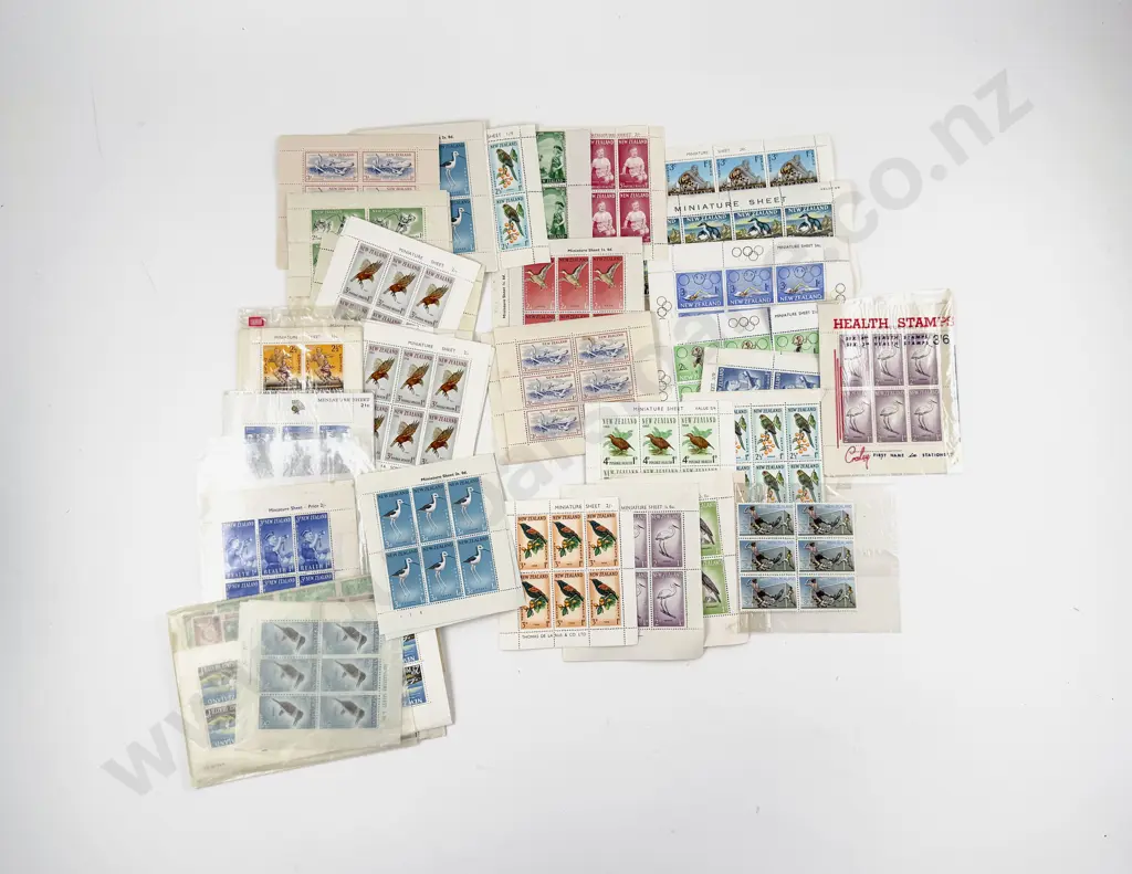 NZ Collection Mainly Pre-decimal Health Miniature Sheets Image 1++