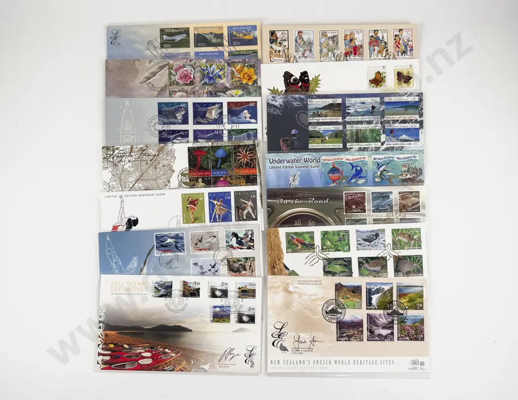 NZ 14 Special Edition SIgned Souvenir Stamp Covers Image 1++