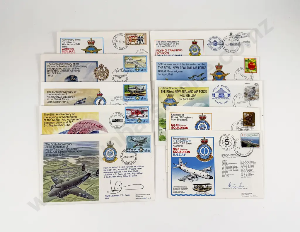 NZ 10 Special Edition Military SIgned Souvenir Stamp Covers Image 1++