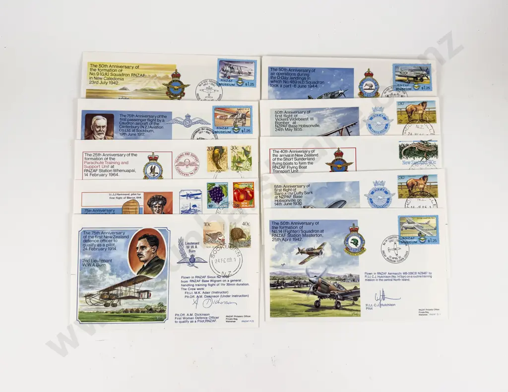 NZ 10 Special Edition Military SIgned Souvenir Stamp Covers Image 1++