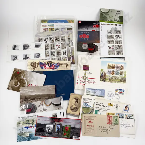 NZ Collection Military History FDC's Booklets Sheets and Assorted