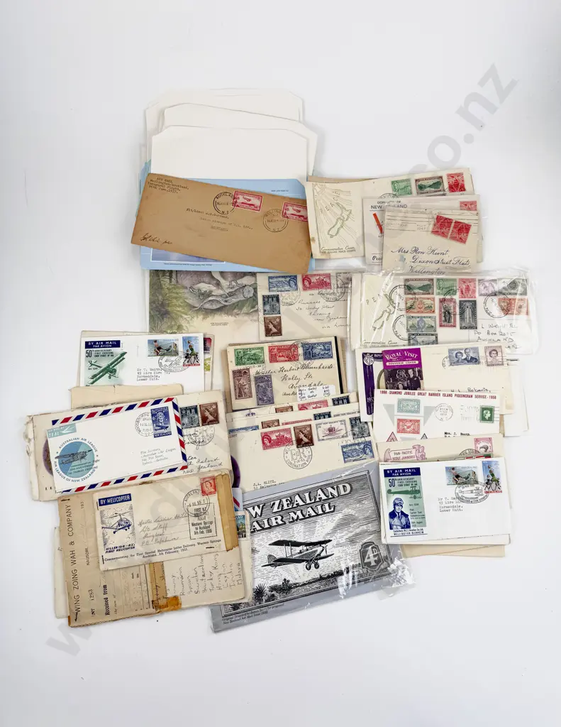 NZ Vintage Airmail FDC's and Mail Histories Image 1++