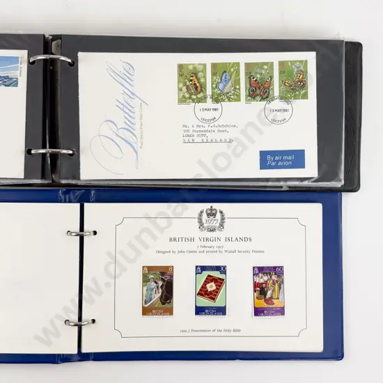 UK FDC's with Air Mail 1977 EIIR Silver Jubilee Commonwealth Stamp Collection