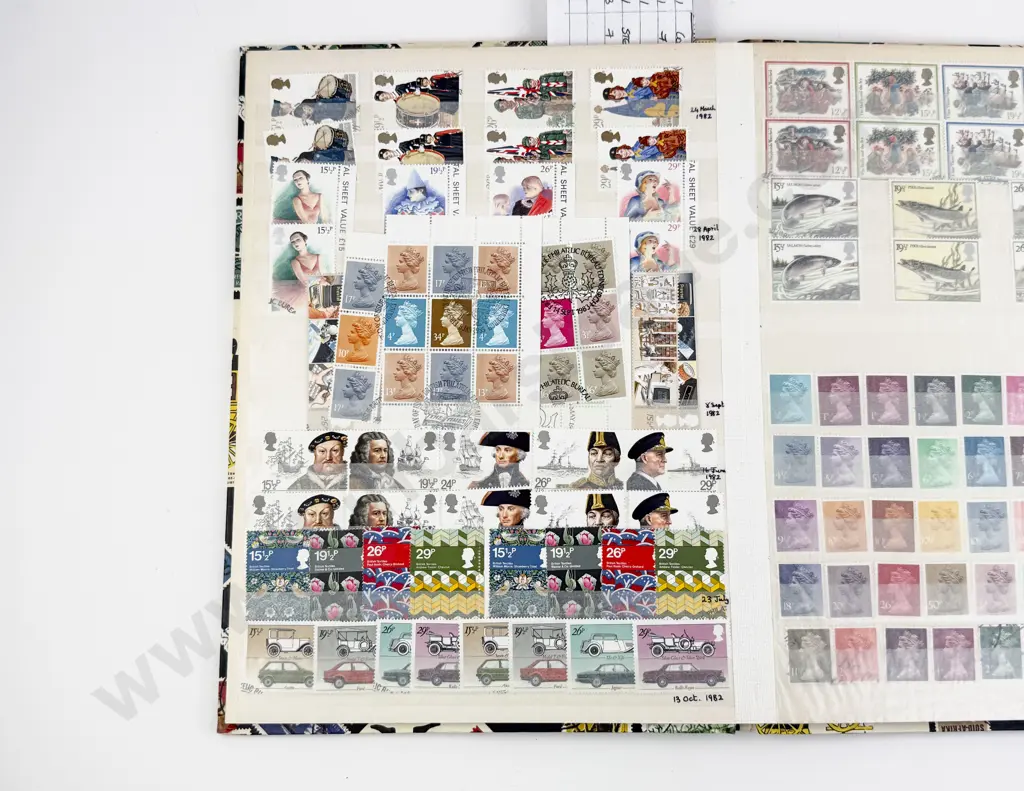 UK Stock Book Album Mainly Mint Single Stamps - Album of Royals and Zeapex 80 Album Image 1++