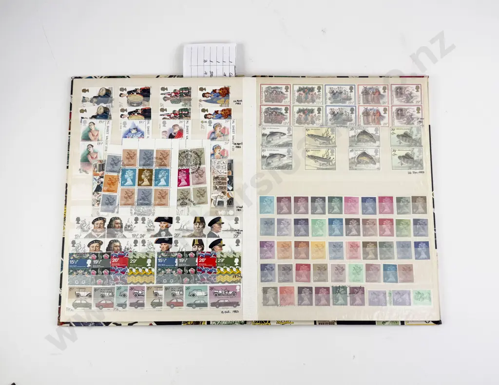 UK Stock Book Album Mainly Mint Single Stamps - Album of Royals and Zeapex 80 Album Image 1++