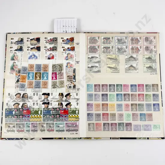 UK Stock Book Album Mainly Mint Single Stamps - Album of Royals and Zeapex 80 Album