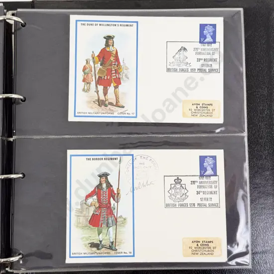 UK Album Regiments FDC's