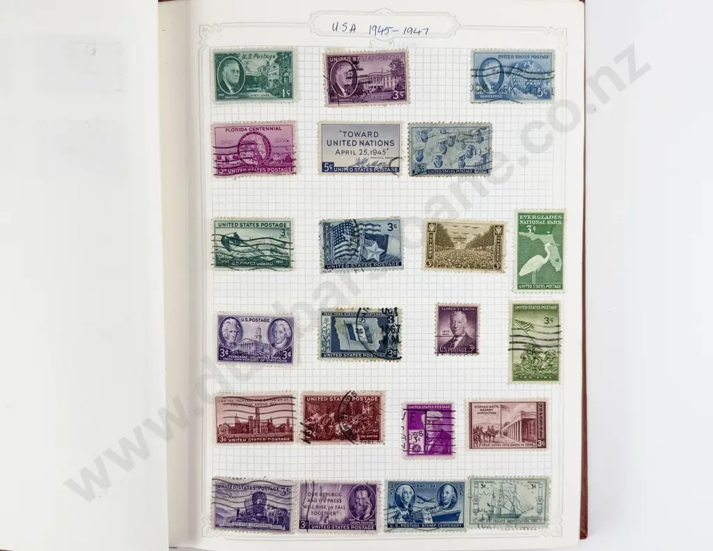 Album US Single Stamps 1902 - 2002 Image 1++