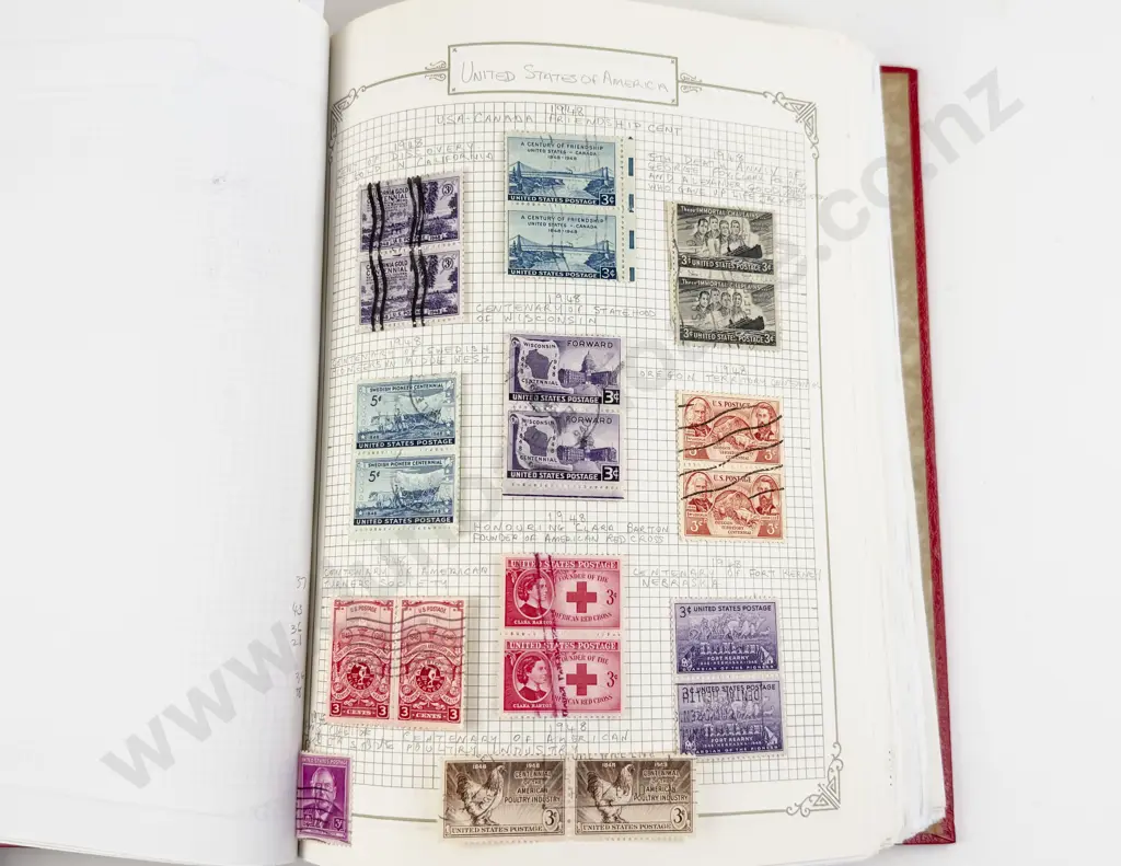Album US Single Stamps 1870 - 2000 Image 1++