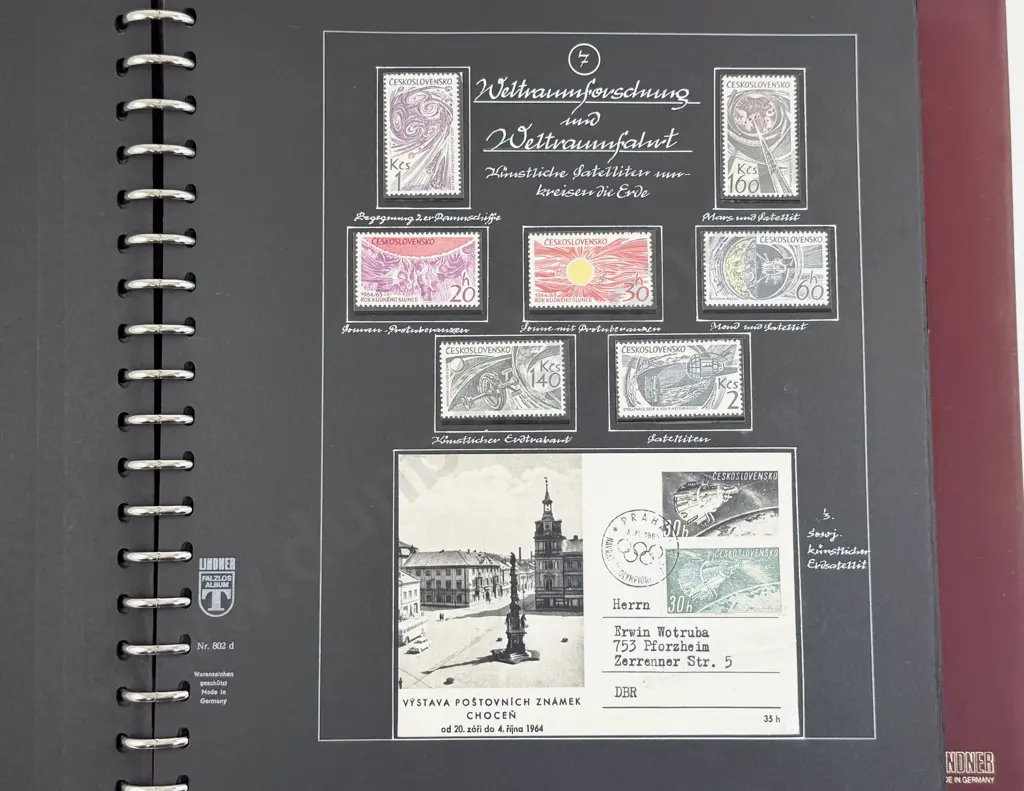 Weltraum C1970-80 Space Stamp Album European Stamps Singles and FDC's Image 1++