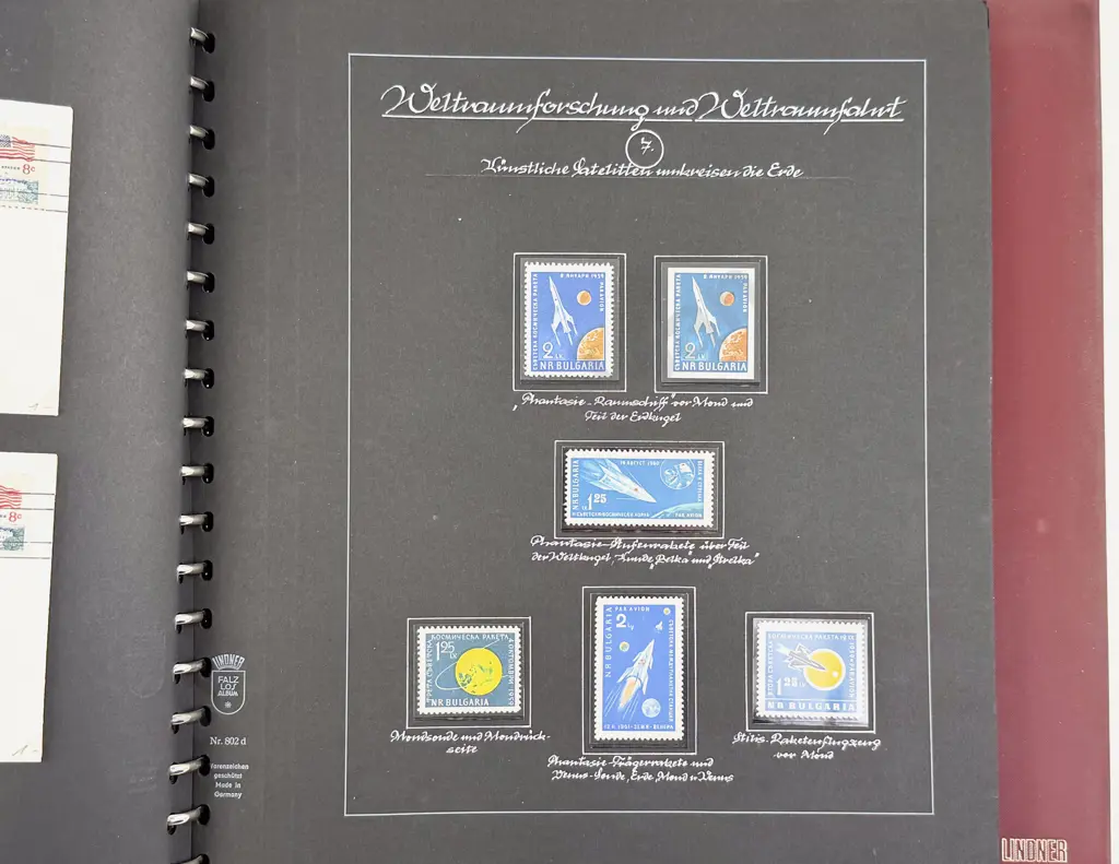 Weltraum C1970-80 Space Stamp Album European Stamps Singles and FDC's Image 1++