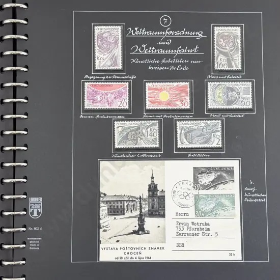 Weltraum C1970-80 Space Stamp Album European Stamps Singles and FDC's