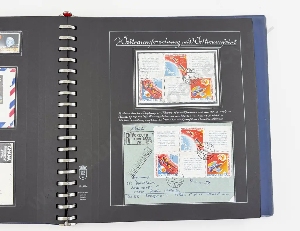 Weltraum C1970-80 Space Stamp Album European Stamps Singles and FDC's Image 1++