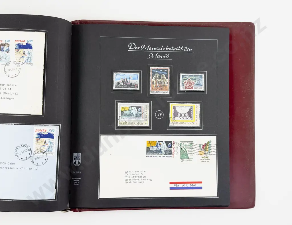 Weltraum C1970-80 Space Stamp Album European Stamps Singles and FDC's Image 1++