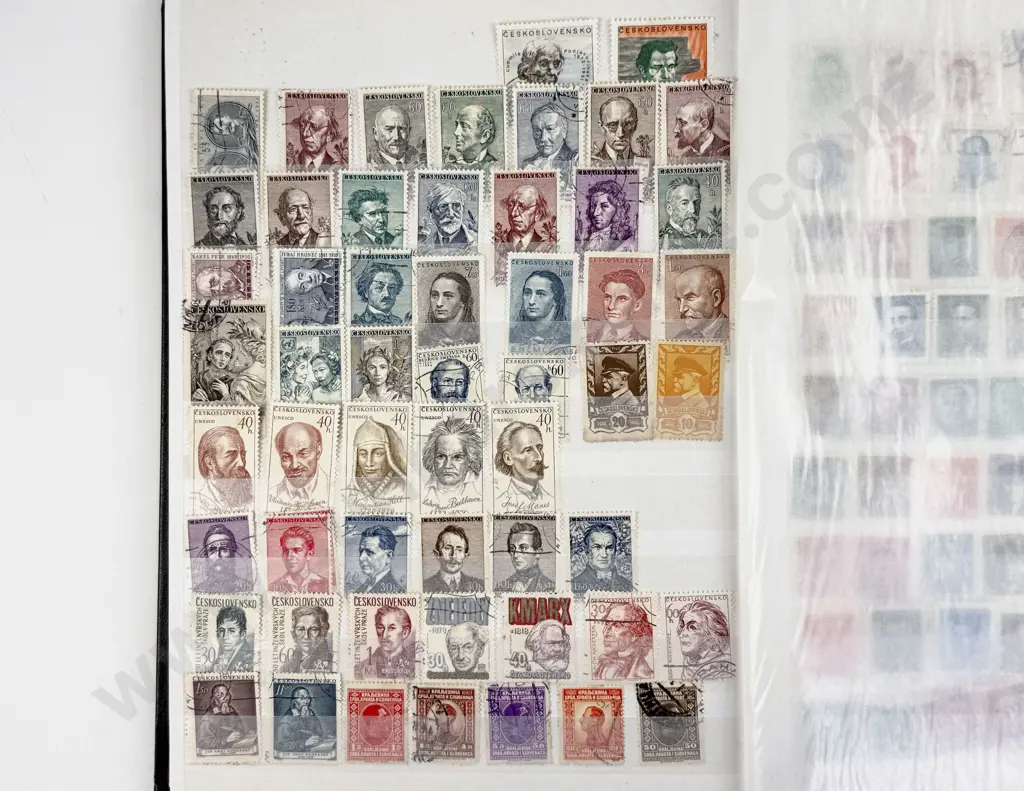 Czechoslovakian Stock Book Album Stamps Image 1++