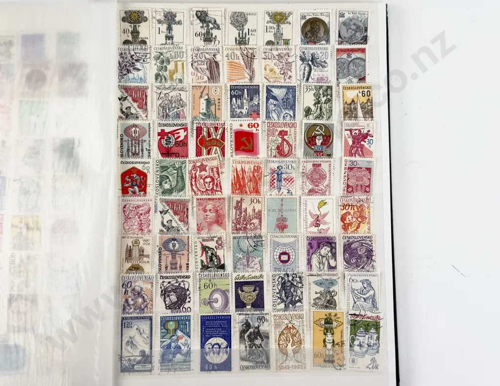 Czechoslovakian Stock Book Album Stamps Image 1++