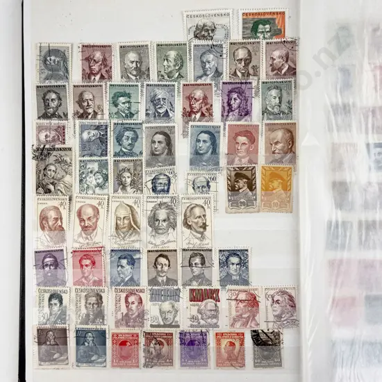 Czechoslovakian Stock Book Album Stamps