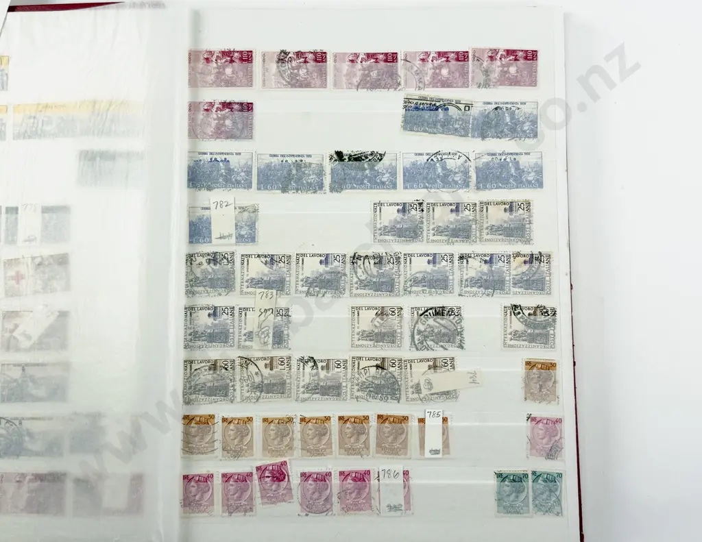 Two Italian Stock Book Stamp Albums Image 1++