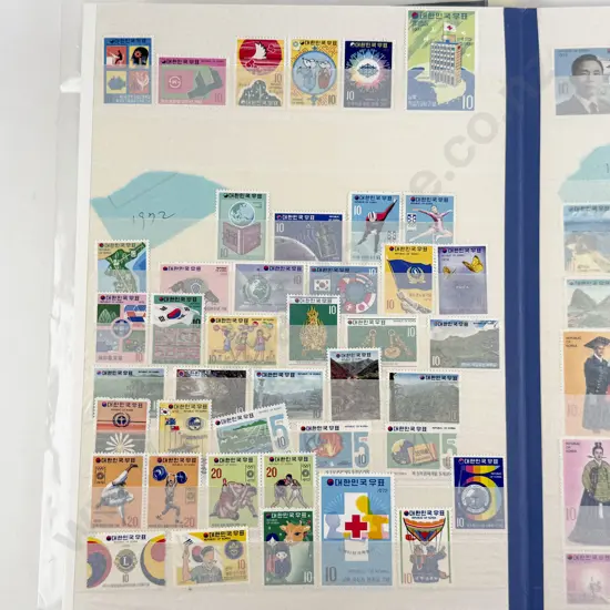 Various Asian Country Stock Book Albums and Assorted Mainly Un-used Mini-Sheets and Single Stamps