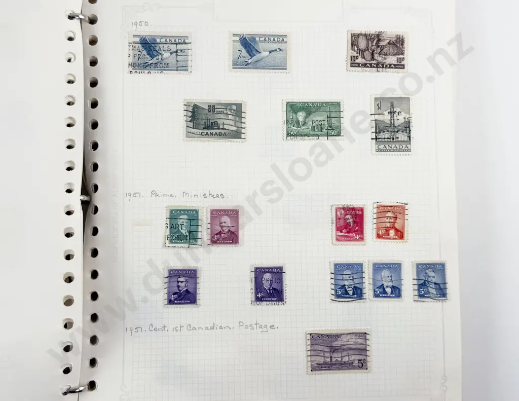 Two Canada Vintage Stamp Albums with Some World Image 1++